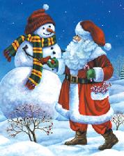snowman, santa, meeting