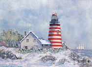 West Quoddy, Lighthouse, winter