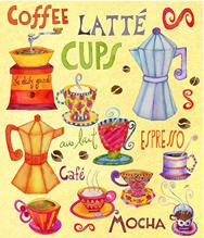 coffee, mocha, cups, pots, cafe, au lait, espresso, latte