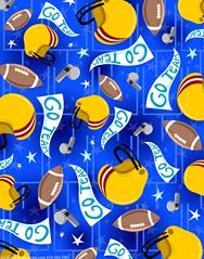 Football, pattern, all-over, go team, whistles, helmets