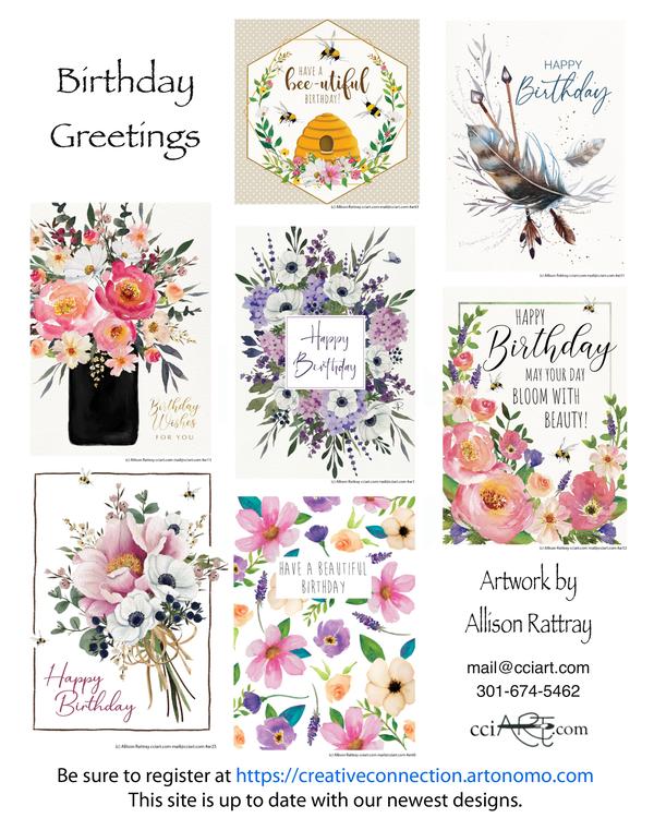 Elegant Floral Birthday greetings