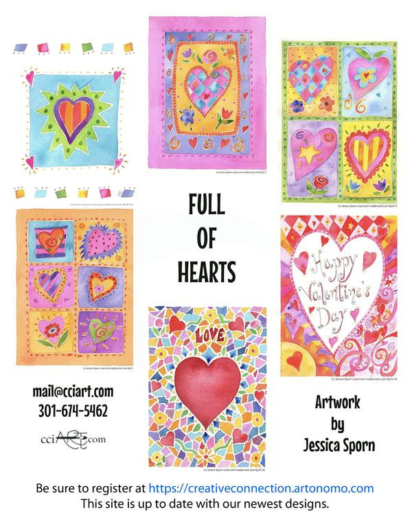 Whimsical Heart designs for Valentine's day of anniversaries and more.